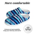 thumbnail image 6 of Lsque Ice Blue Stripes Pattern Womens Comfort Cotton on Scuff With Memory Foam and Anti-skid Sole Slipper-42/43, 6 of 7
