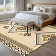 thumbnail image 4 of Beige Khaki Boho Area Rugs 8'x10', Washable Small Throw Rugs for Living Room Patio, Vintage Ethnic Tribe Abstract Art Retro Indoor Outdoor Rug Non-Slip Low Pile Carpet Runner Reversible Floor Mats, 4 of 8