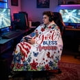 thumbnail image 6 of Twfbrm 4th of July Patriotic Throw Blanket, American Flag and Flowers Pattern Flannel Blankets, Soft and Lightweight Independence Day Decorative Blankets for Couch, Sofa, Bed, Car, Chair, 6 of 9
