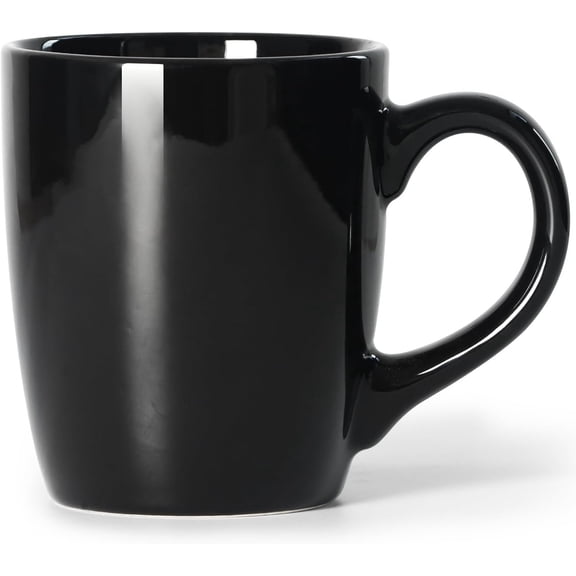 20 OZ Large Coffee Mug, Ceramic Cup for Office and , Big Capacity with Handle, Cups for Men Women Mug Lovers, Microwave & Dishwasher Safe, Black