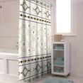 thumbnail image 5 of Shower Curtain Boho Geometric Shower Curtains for Bathroom Decor Bohemian Style Shower Curtain Sets with Hooks Waterproof Fabric Bath Curtain Small Stall 36" X 72", 5 of 6