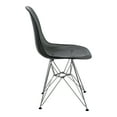 thumbnail image 2 of Cresco Molded Eiffel Side Chair, Set of 4 - Transparent Black, 2 of 7