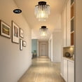 thumbnail image 4 of Crystal Chandelier Modern Raindrop Crystal Lighting Fixture H12.99XW9.05, E26 Small Ceiling Light for Bedroom, Kitchen, Living Room(Not Included Bulb), 4 of 9