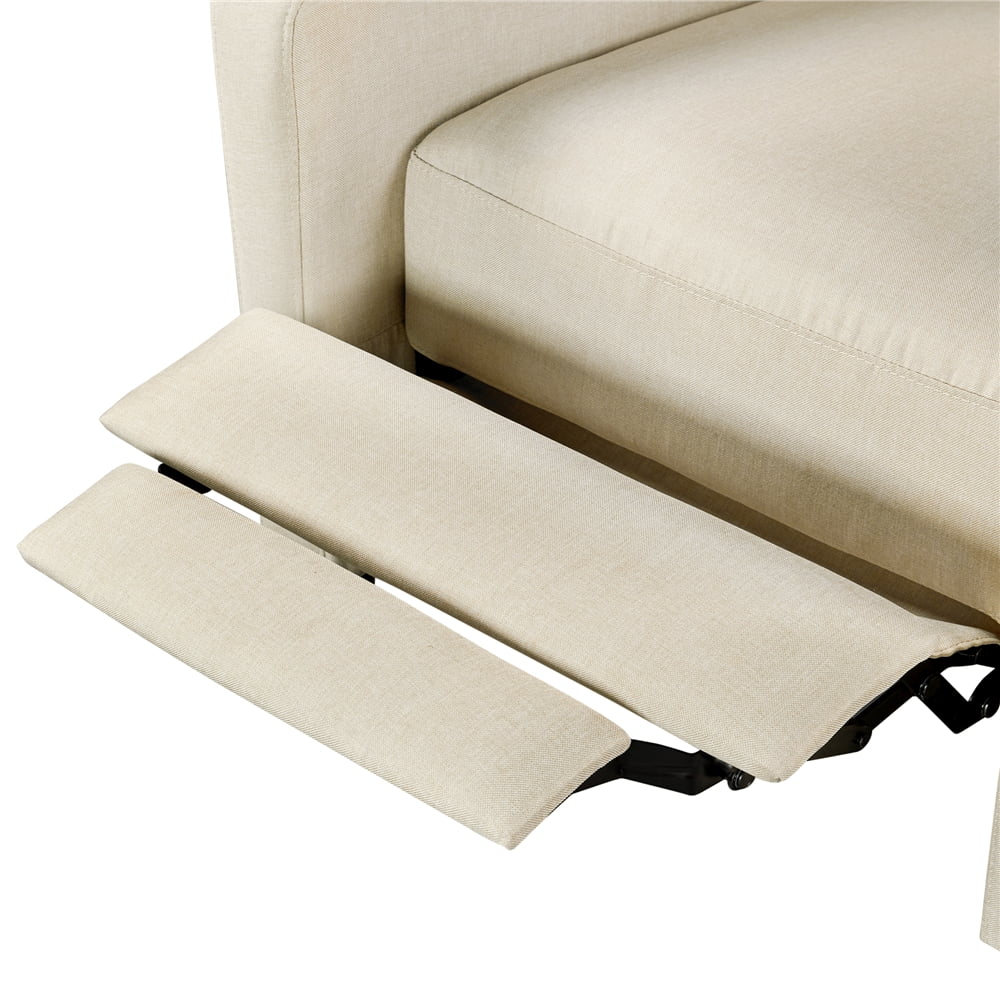 Yaheetech 2pcs Modern Fabric Recliner Chair with Pocket Spring for Home Theater, Beige