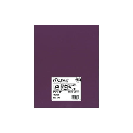 UPC: 0740512999651 | Paper Accents Cardstock 8.5 x 11  Heavyweight Smooth 111lb 25pc Prune