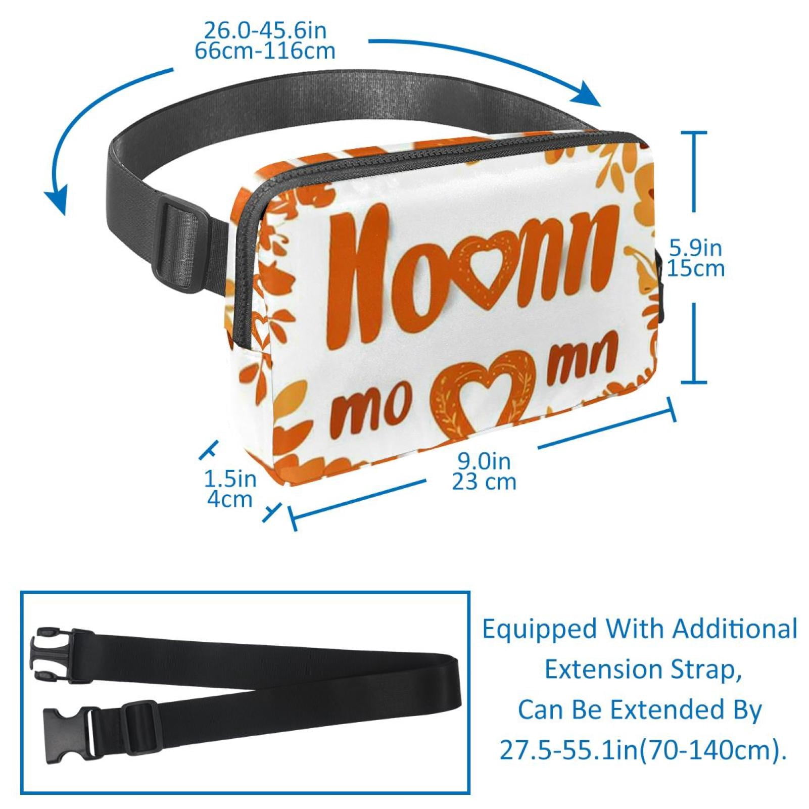 Mother's Day Running Belt Waist Packs Fanny Bag: Lightweight, Adjustable, with Extension Strap, Unisex
