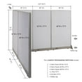 thumbnail image 2 of GOF L-shaped Freestanding Office Partition, Room Divider, Privacy Screen, Workstation Cubicle (84”D x 114”W x 72”H), 2 of 12