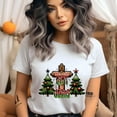 thumbnail image 2 of The Real Gift is Jesus Graphic T-Shirt with Cross and Trees, White, Size 2XL, 2 of 6