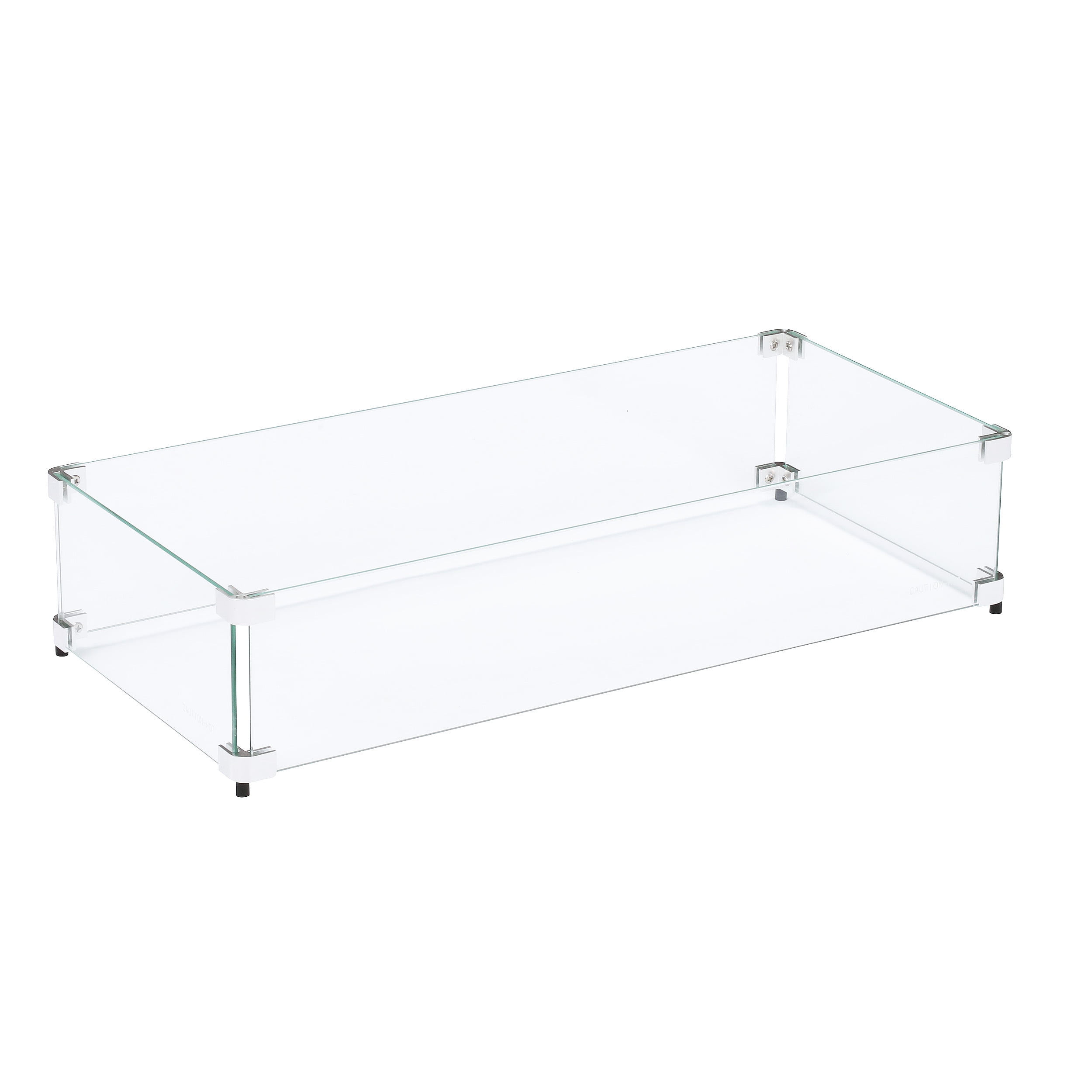 Celestial 29.5" x 13.5" Tempered Glass Fire Pit Wind Guard