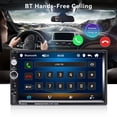 thumbnail image 2 of CAMECHO 7" Doble Din Car Stereo Audio Bluetooth Reproductor MP5 USB FM Radio Multimedia + 4 LED Mini Cámara de Respaldo con Volante Soporte Remoto Sincronización de Teléfono Móvil (Usado en Android/iO, 2 of 5