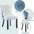 thumbnail image 5 of LegaHome Dining Room Chairs Set of 6, Modern Upholstered Velvet and PU Leather Dining Chair with Nailhead Trim&Solid Wood Legs, Tufted Button Padded Kitchen Dining Chairs Set, White&Light Blue, 5 of 10