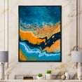 thumbnail image 2 of Designart 'Abstract Marble Composition In Orange and Blue IV' Modern Framed Canvas Wall Art Print, 2 of 5