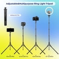 thumbnail image 5 of Aureday 14'' Selfie Ring Light with 62'' Tripod Stand and Phone Holder, Dimmable LED Phone Ringlight for Makeup/Video Recording/Photography, Circle Lighting for All Cell Phones&Lightweight Cameras, 5 of 5