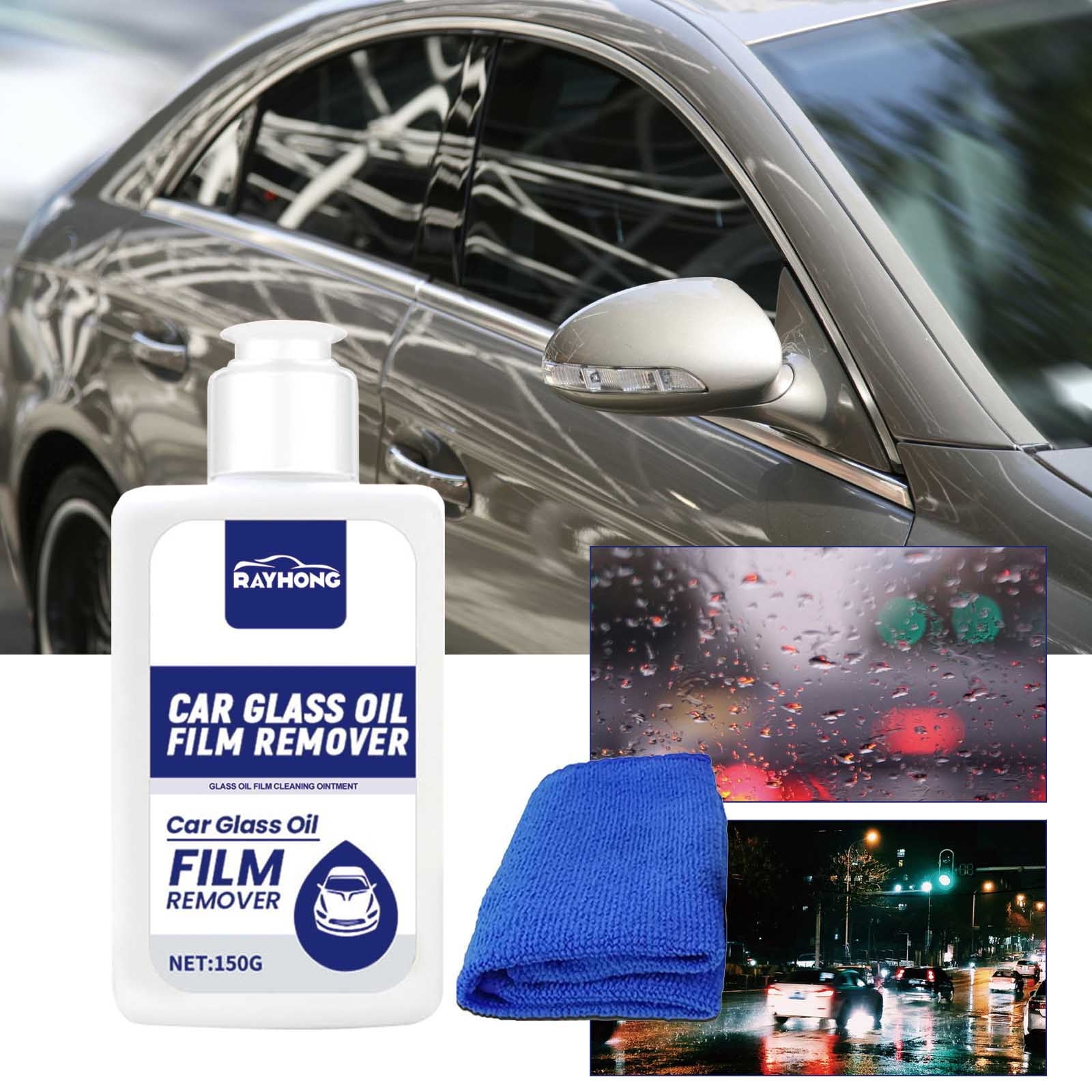 Oil Film Remover for Car Glass, Windscreen Cleaner, Oil Film Cleaner, Rain  Proof and Proof Car Glass Oil Film Remover 150g