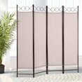 thumbnail image 2 of Room Dividers with 4 Panels Privacy Screen Folding Wall Dividers Room Partitions Dividers for Home Office,Tan, 2 of 7