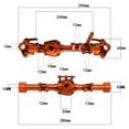 thumbnail image 4 of carcasa del eje aleación de aluminio reemplaza las piezas para los modelos de camiones de vehículos de modificación SCX6 Trasero Naranja Hugo Carcasa del eje del coche RC, 4 of 6