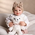 thumbnail image 6 of BABESIDE 17 Inch Soft Cloth Body Reborn Baby Doll Brown Eyes Girl Newborn Baby Dolls Real Life Baby Dolls with Toy Accessories Gift for Collection & Kids Age 3+, 6 of 10