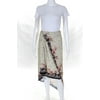 Paco Rabanne Womens Knee Length Floral Abstract Wrap Skirt Beige Blue Size IT 40