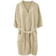 thumbnail image 1 of Bata De Baño Rasurada 100% Algodón Absorbente, Extra Suave con Bolsillos Laterales y Cinturón - Unisex y Unitalla-Beige, 1 of 1