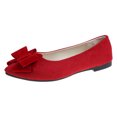 thumbnail image 2 of Women's Chic Bow Flat Pumps Pointed Toe Ballet Flats Office Work Business Casual Dress Shoes Comfy No Heel, 36, 2 of 7