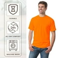 thumbnail image 6 of Gildan Unisex High Visibility Safety T Shirt 100% Cotton Hi Vis Work Tee (Safety Green, L), 6 of 9