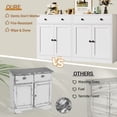 thumbnail image 6 of Metal Storage Cabinet, Multipurpose Storage Cabinet and 1 Drawer, 2-Tier Office Cabinet for Home, Living Room, Gym, Apartment (White), 6 of 8