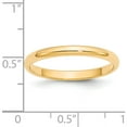 thumbnail image 4 of 14K Yellow Gold 14Ky 2.5mm Half Round Band Size 7.5 Made In United States hr025-7.5, 4 of 6