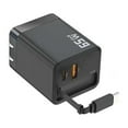 65W GaN Tri-Port Retractable Charger with Self-Winding Type C and USB A ...