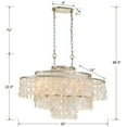 thumbnail image 4 of Crystorama Brielle 6 Light Antique Silver Linear Chandelier - 30'' W x 22.5'' H x 14'' D, 4 of 11
