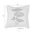 thumbnail image 3 of Maison Concepts Blanket Stitch Embroidered Cushion Lotus Leaf 18 X 18 (Olive) 18" X 18" X 2" -Set of 2, 3 of 3