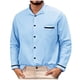 thumbnail image 2 of pstuiky camisas de manga larga para hombre, Camisa informal de manga larga con cuello vuelto y botones estampados en color liso para hombre Tops de talla grande para hombre xxl, 2 of 6