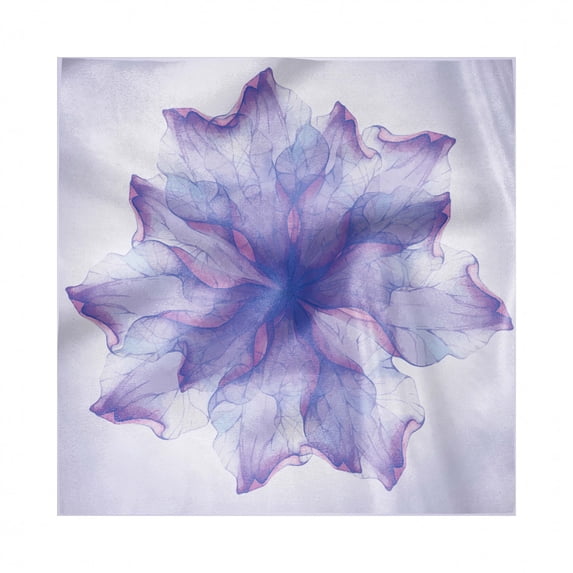 Flower Decorative Napkins Set of 4, Blossoming Petals Pattern Watercolor Effect Floral Design, Silky Satin Fabric for Brunch Dinner Party, 18", Purple Dark Purple, by Ambesonne
