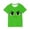 Green, variant on Boys Lovely Expression Print Short Sleeve T-Shirt Solid Color, Loose Comfortable Graphic Tee for Summer, for 3-10 Years