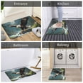 thumbnail image 5 of Rateoe Forest River Bald Eagle Pattern Flannel Door Mat Indoor Outdoor Entrance, Waterproof All-Weather Doormat,Fade Resistant, Low Profile Entryway Mat 16x24in, 5 of 7