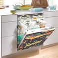 thumbnail image 2 of Yayeee Magnetic Dishwasher Cover for The Front Decoration Home Kitchen Machine Sticker Protector, Black Sardines Pattern, 2 of 6