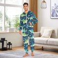 thumbnail image 6 of FORMRS Onesies Pajama for Adults Unisex Hoodie Winter Jumpsuit One Piece Sleepwear, Sizes S-2XL, Sharks Pattern, 6 of 7