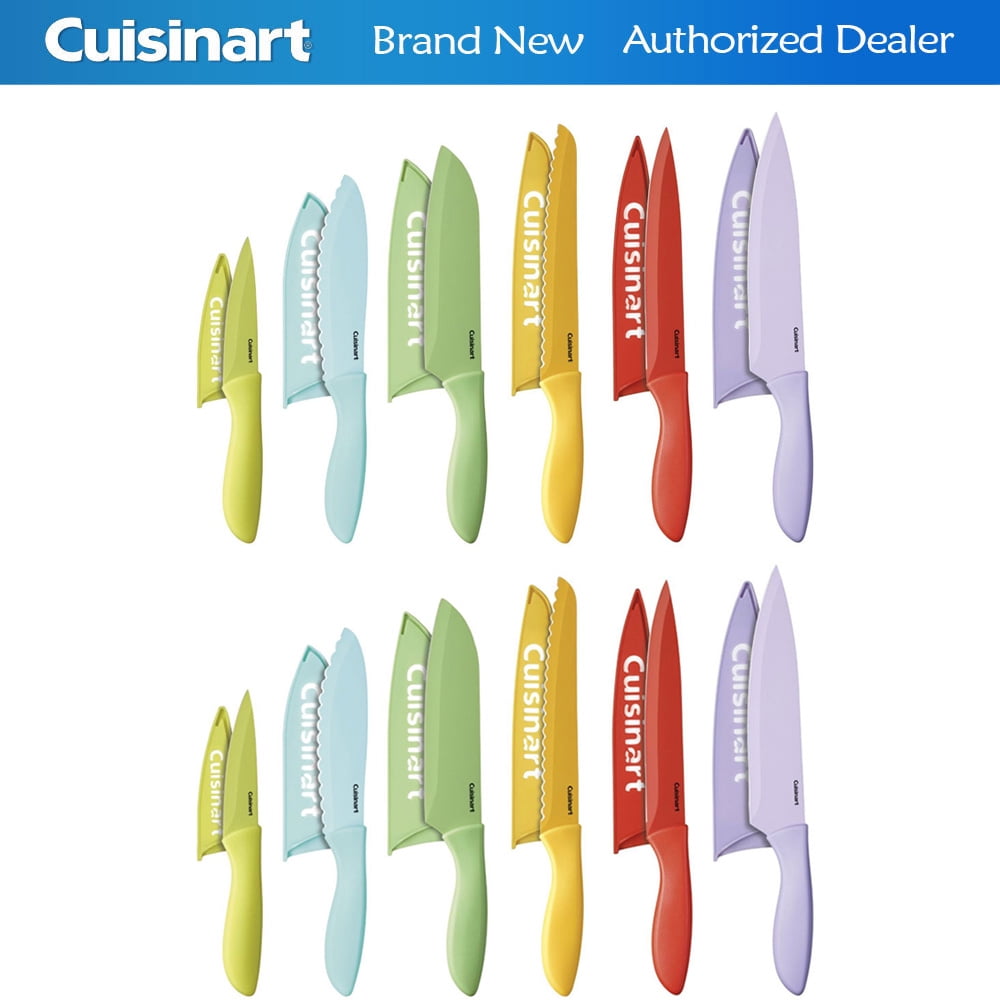 Cuisinart Advantage 12 Piece Knife Set with Blade Guards Nautical Colors