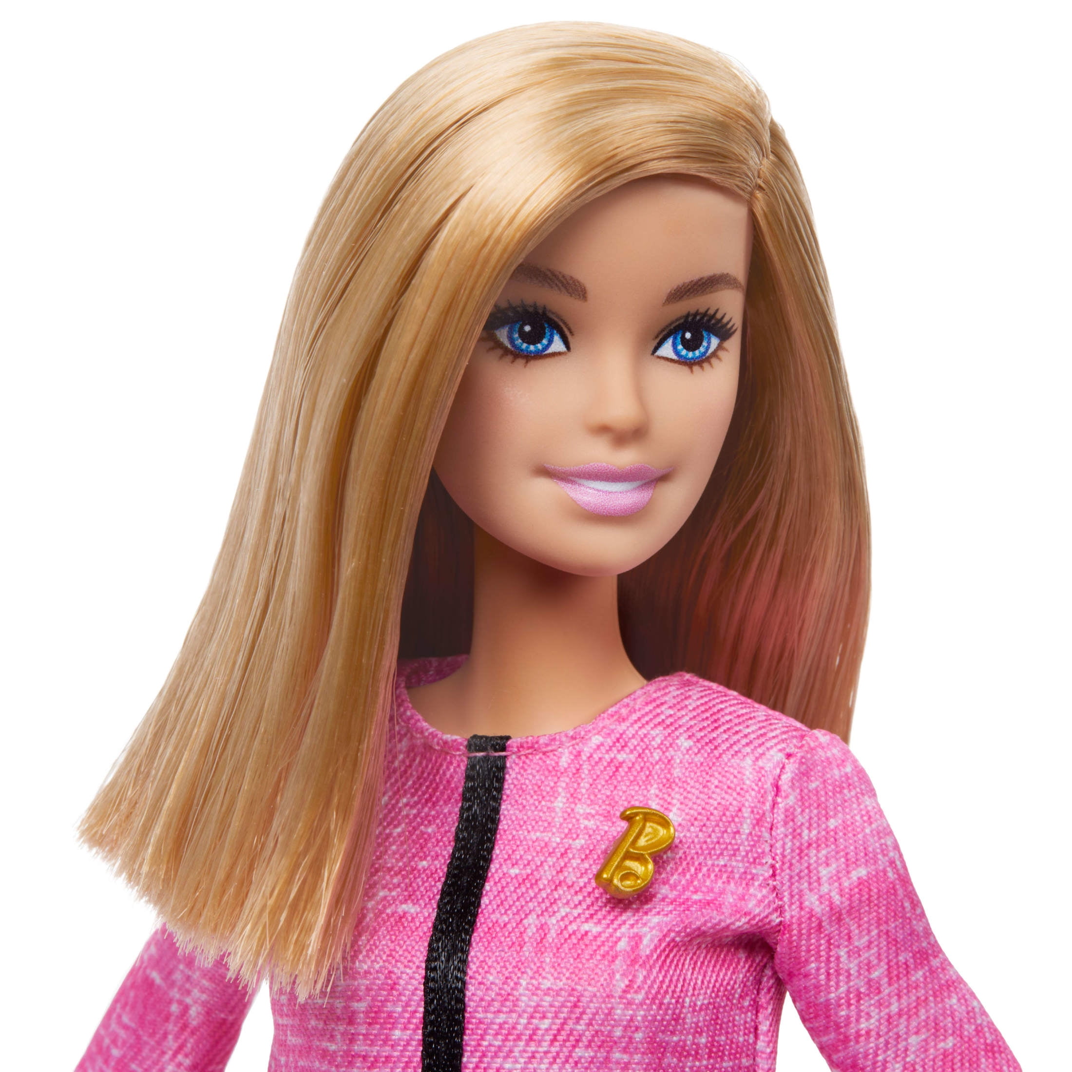 Barbie Future Leader Doll, Blonde, Wearing Outfit with 2 Golden Bracelets & Pin, Includes Sticker  (图4)