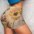 thumbnail image 4 of Junzan Vintage Floral Butterfly Collage Pattern Women Workout Impact Shorts,Scrunch Short Gym Yoga Running Sport Scrunch Butt Lifting Shorts-Small, 4 of 8