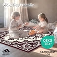 thumbnail image 4 of ODIKA 4'x6' Machine Washable Non-Slip Area Rug, Vintage Damask Design High Traffic Rug, Brown, 354234, 4 of 5