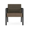thumbnail image 2 of Waterfall Reception Waiting Oversize Guest Chair / Black Steel / Brown / Brown, 2 of 5