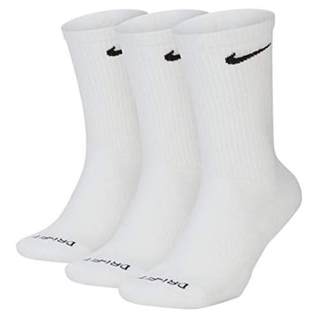 Nike Everyday Plus Men's Dri-FIT Cushion Crew Training Socks 3-Pack White