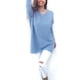 thumbnail image 1 of Guardurnaity Suéter sólido con cuello en V, jerséis transpirables de poliéster de manga larga, Tops ligeros de invierno, blusa suelta para Prendas para la parte del cuerpo Azul claro SG, 1 of 6