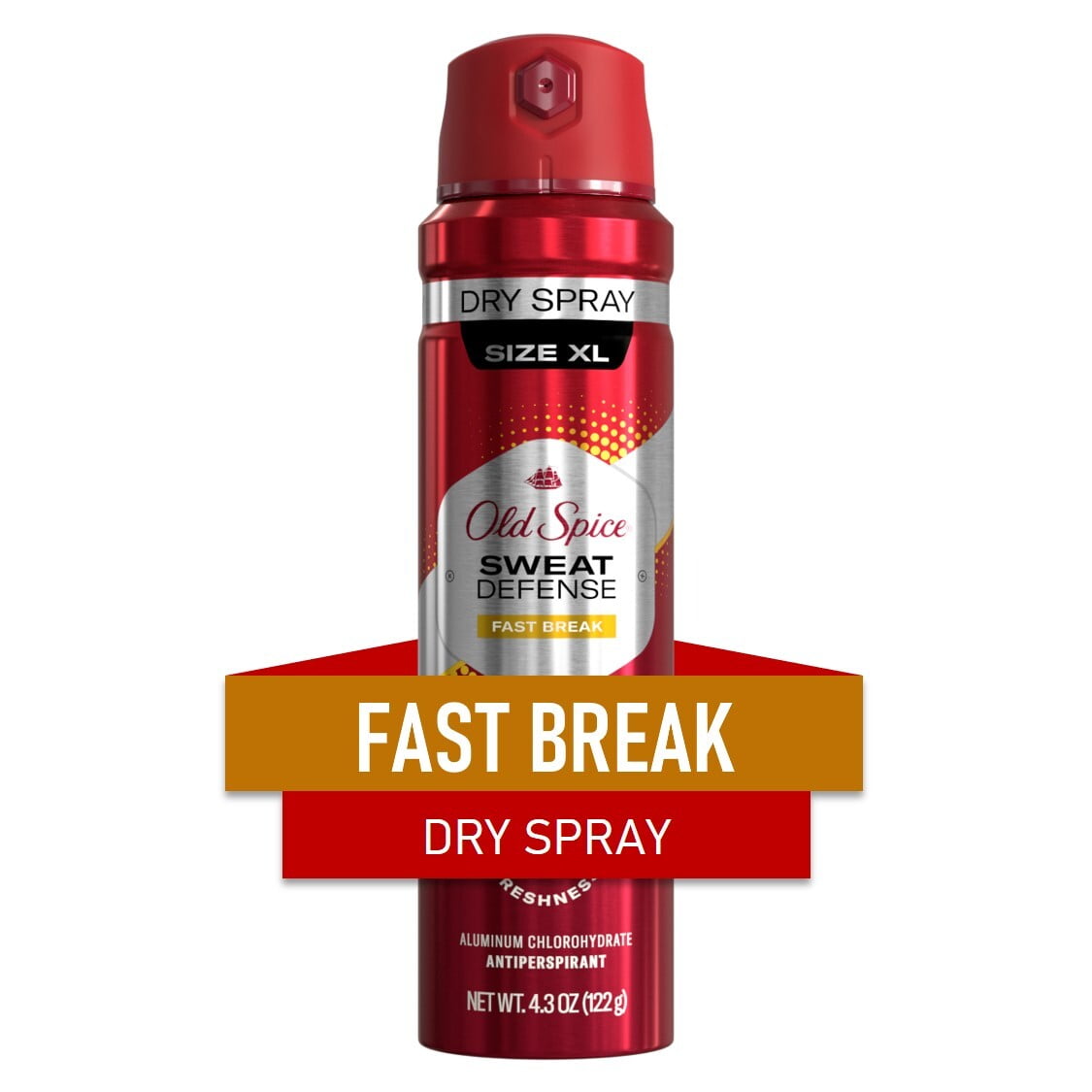 Old Spice Men's Antipespirant & Deodorant Invisible Dry Spray Fast Break, 4.3oz