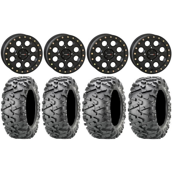 System 3 SB-7 14" Wheels Black (4 3) 28" BigHorn 2.0 Tires Sportsman RZR Ranger