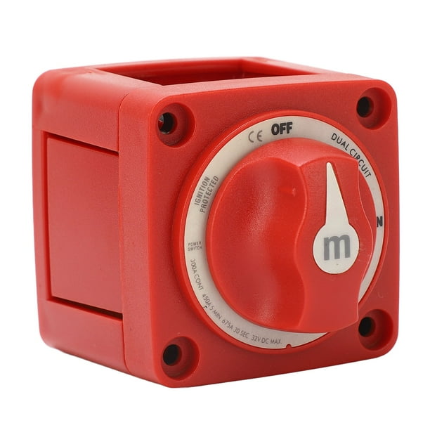 Interruptor De Corte De Batería Marina, Interruptor De Desconexión De Batería De 2 Posiciones A Prueba De Polvo Para Batería Automotriz