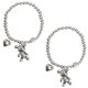 thumbnail image 1 of Brazalete de oso BearLuxe 2Pzas 9cm 5mm Acero Inox/Resorte Plata., 1 of 5