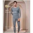 thumbnail image 4 of 2022 New Autumn Clothing Pants Men's Seamless Thermal Underwear Set Men's Round Neck Sanding Heat Base Autumn Clothing Navy Blue XL, 4 of 8