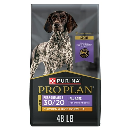 Purina Pro Plan Dry Dog Food Performance 30/20 High Protein, Real Chicken & Rice, 48 lb Bag