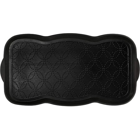 A1HC Heavy Duty Flexible 100% Rubber Boot Mat, Multi-Purpose for Shoes, Garden, Entryway, Garage Doormat 16"X31", Black